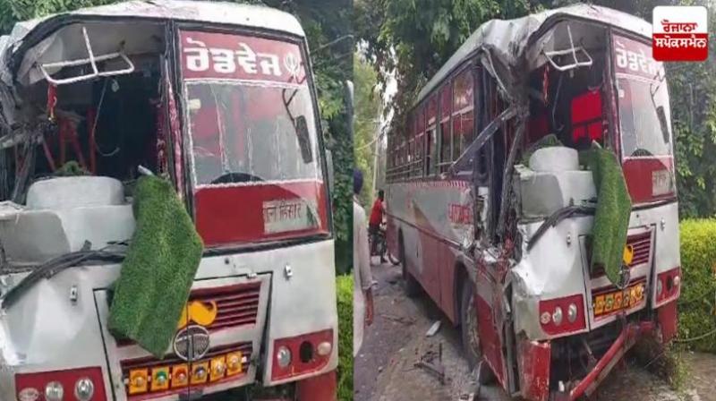 Terrible collision between bus and tipper in Patiala news In Hindi