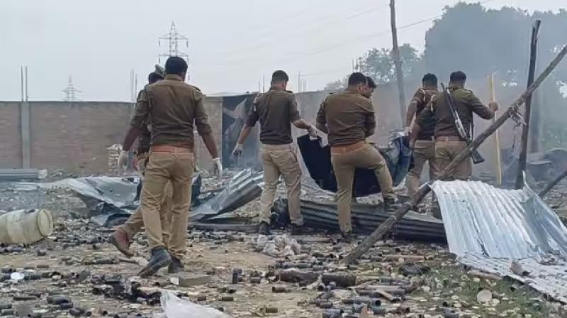 Firecracker Factory Blast: Massive fire in a firecracker factory in Kaushambi, Uttar Pradesh