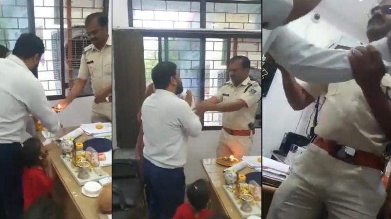 Woman reached police station with puja plate news in hindi