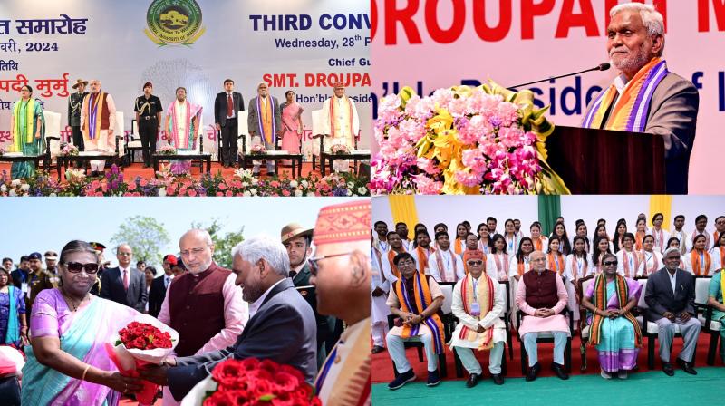 President Draupadi Murmu reached Jharkhand, Third Convocation of Central University