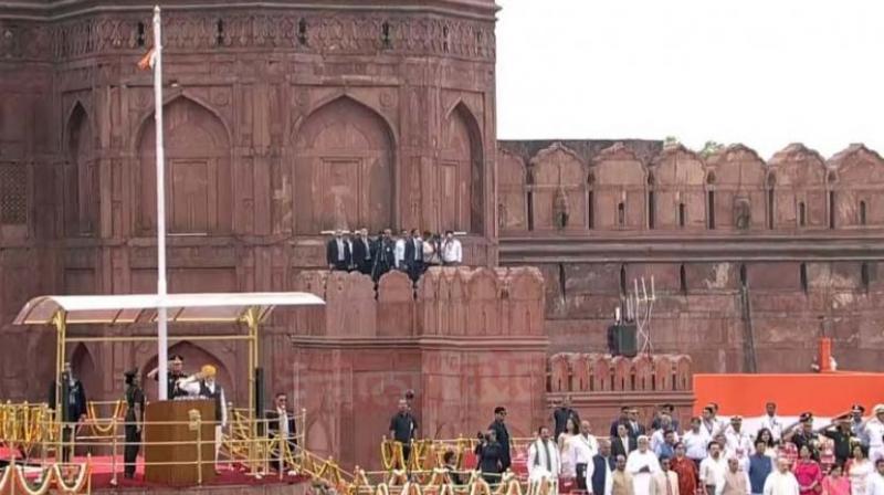 Prime Minister Narendra Modi hoisted the tricolor at the Red Fort for the 10th consecutive time