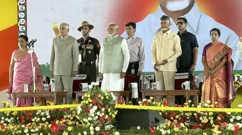 Chandrababu Naidu took oath as CM of Andhra Pradesh news in hindi