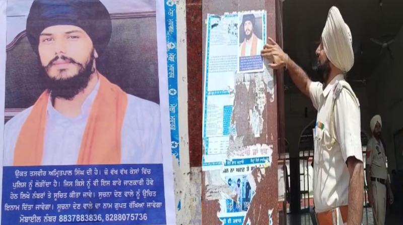 Punjab: Posters put up at Batala railway station to search for Amritpal Singh