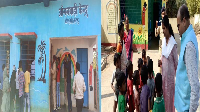 Member of the State Food Commission inspected the Anganwadi center