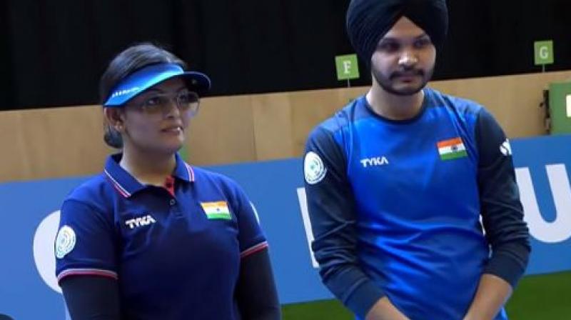 India's Divya and Sarabjot win gold in mixed team pistol event at Baku World Cup