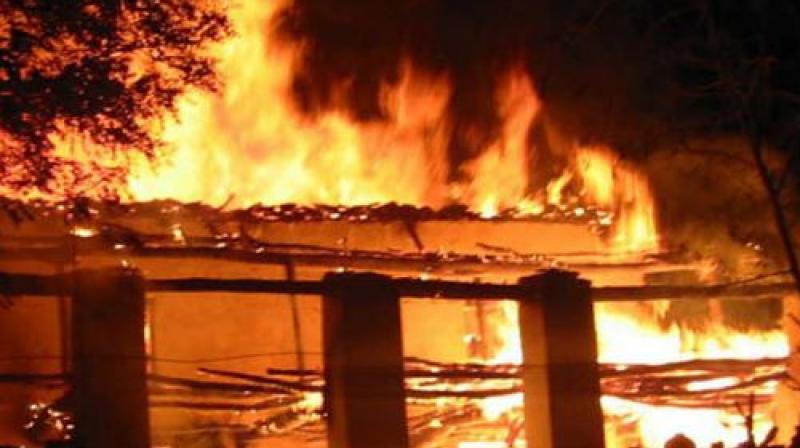 Delhi: Fire breaks out in a slum in Shastri Park area, 15 shanties gutted