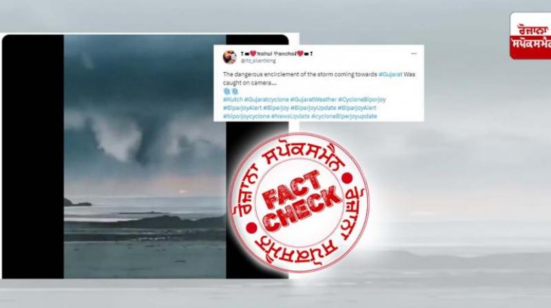  Fact Check CGI Created video of a cyclone shared in the name Biprojoy Cyclone