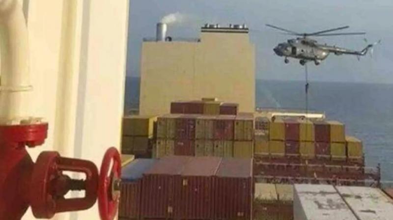 Iran Revolutionary Guards seize a cargo ship near the Strait of Hormuz news