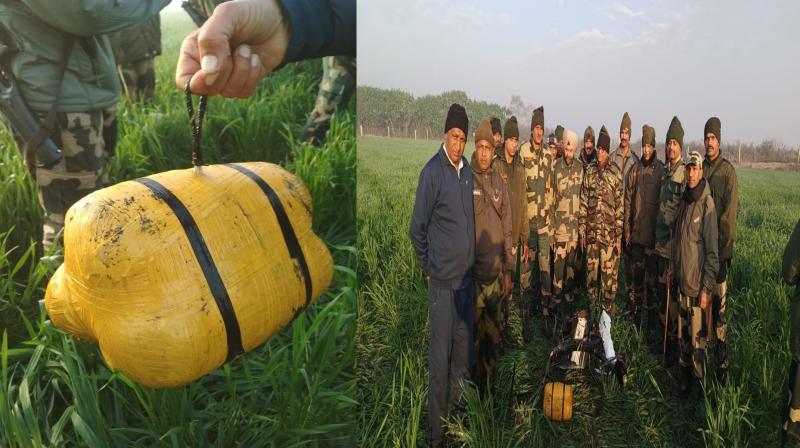 BSF jawan shot down Pakistani drone on Punjab border, three kg heroin packet found