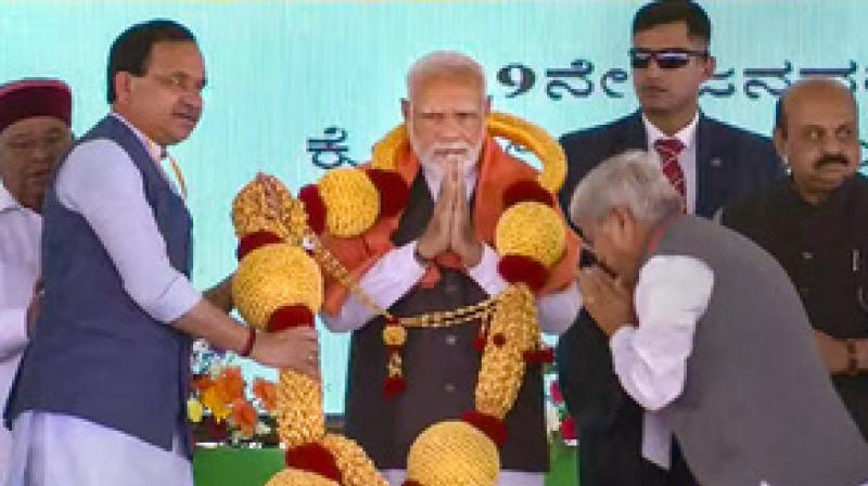PM inaugurates, lays foundation stones for projects worth Rs 10,800 crore in Karnataka