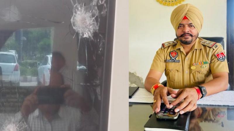 Mohali News Deadly attack on SHO Gabbar Singh, glass of car broken