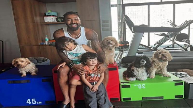 Hardik Pandya shared a picture with son Agastya on Instagram news in hindi