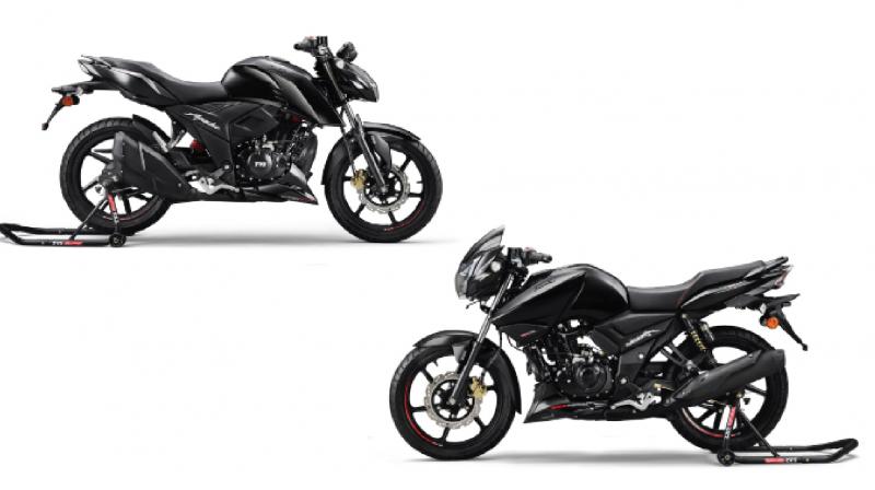 Black edition of TVS Apache bike launched news in hindi