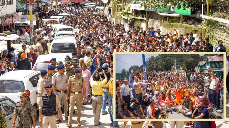 Shimla Masjid Controversy, Police did lathi charge news in hindi