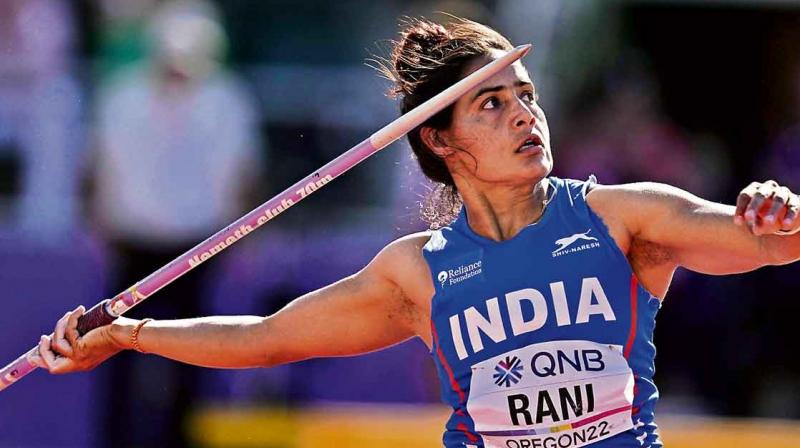  Anu Rani who won gold for India in Women's Javelin Throw