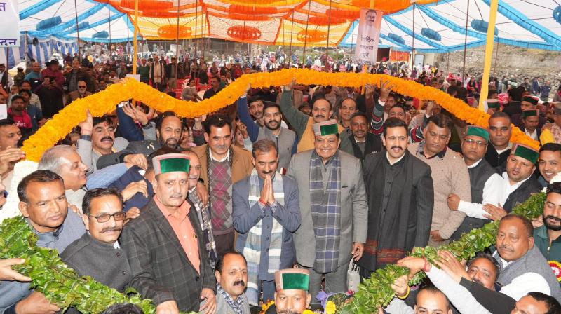 CM Sukhu, candle march with Congress leaders on ridge of Shimla