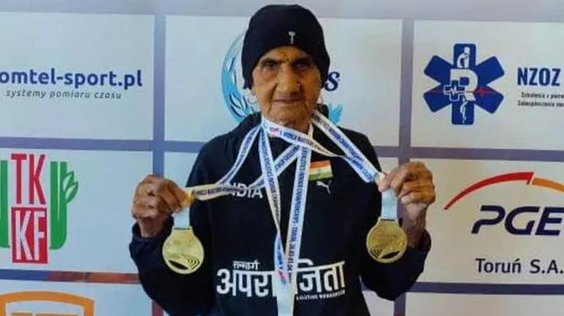 95 years old woman did amazing, won 3 gold medals in athletics by defeating age