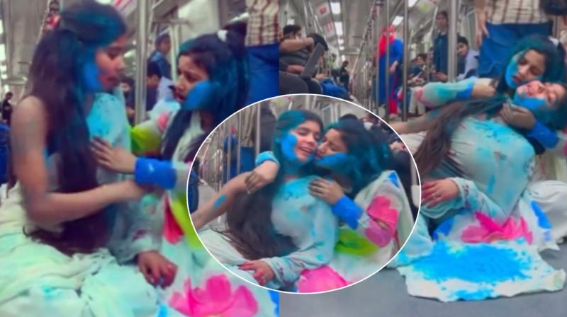 Delhi Metro Girls Holi Viral Video News In Hindi